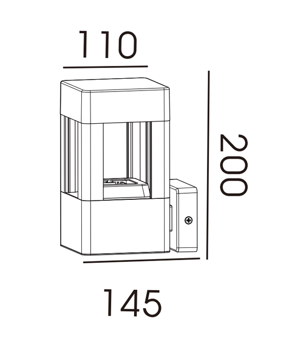 Apat na Gilid na Pang-ukit na Wall Light Rectangle HR60041 Apat na Gilid na Pang-ukit na Wall Light Rectangle HR60041