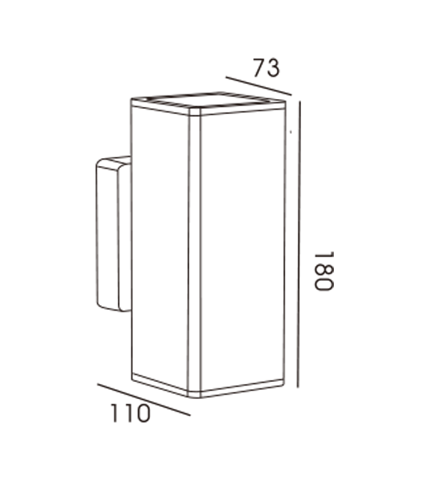 Square Tube Two-Way Wall Lamp HR60336 Square Tube Two-Way Wall Lamp HR60336