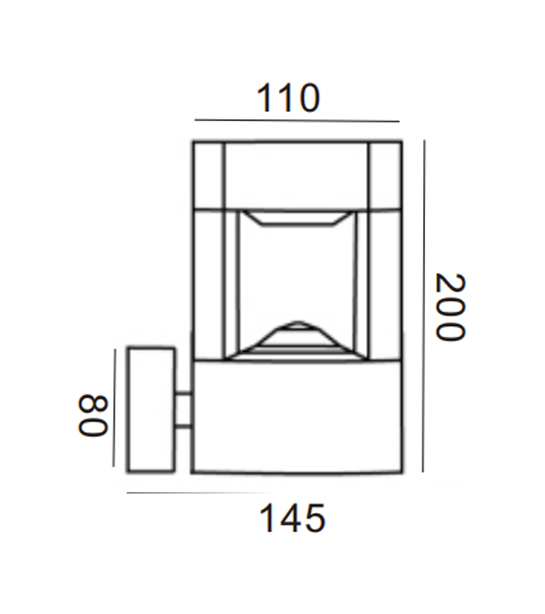 110 Square GX53 Wall Lamp HR60032 110 Square GX53 Wall Lamp HR60032
