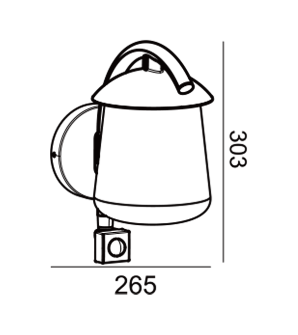 Parrot Bend Flat Top Glass Induction Wall Lamp HR60673S Parrot Bend Flat Top Glass Induction Wall Lamp HR60673S