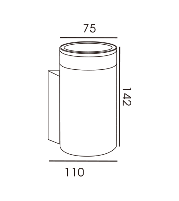 75 Pipe Double Layer Single Head PAMM Cover Wall Lamp HR60277 75 Pipe Double Layer Single Head PAMM Cover Wall Lamp HR60277