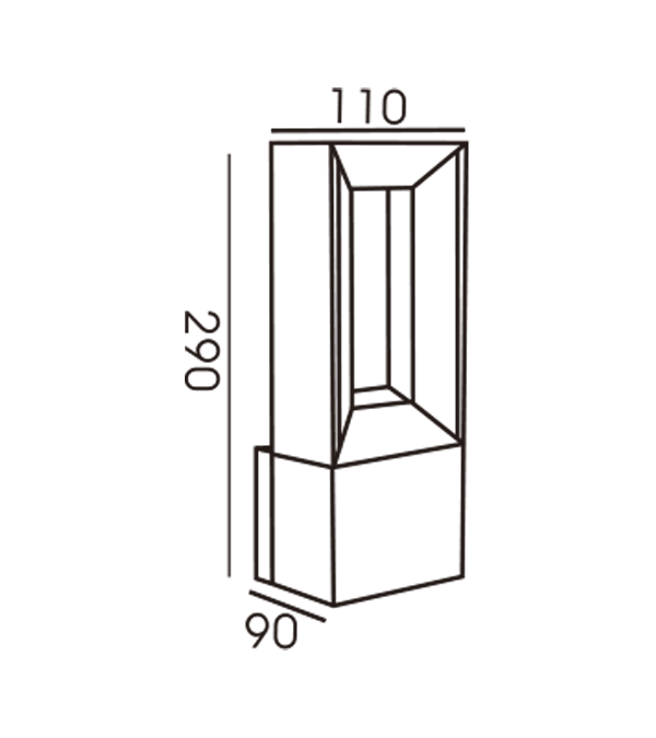 110 Apat na Beveled Light Wall Lamp HR60092 110 Apat na Beveled Light Wall Lamp HR60092