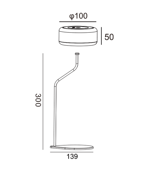 Charging Lamp na may Bent Tube HR95006 Charging Lamp na may Bent Tube HR95006