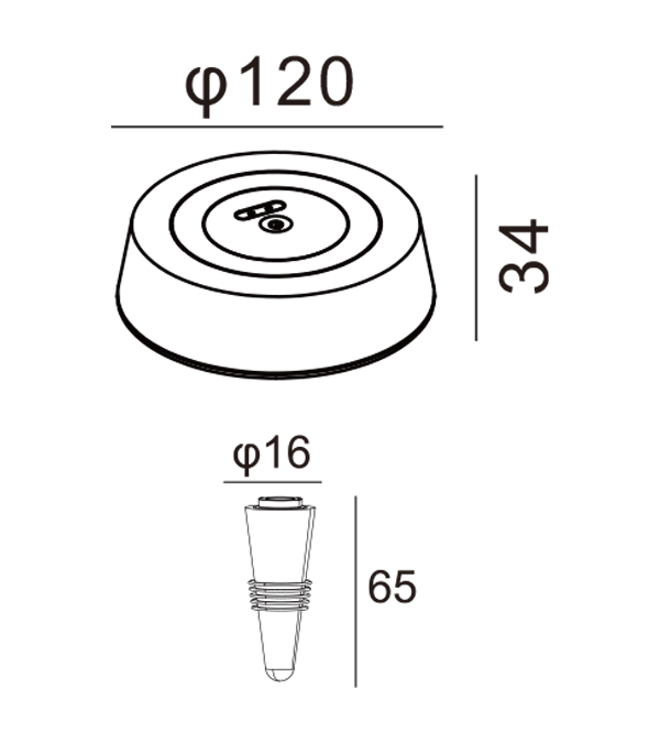 Flat Wine Bottle Charging Light HR95055 Flat Wine Bottle Charging Light HR95055