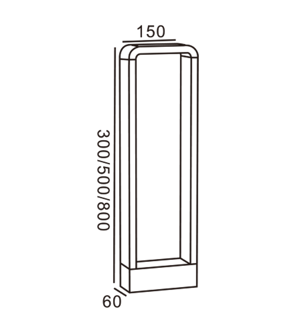 Rounded Corner Garden Lights HR60071-800 Rounded Corner Garden Lights HR60071-800