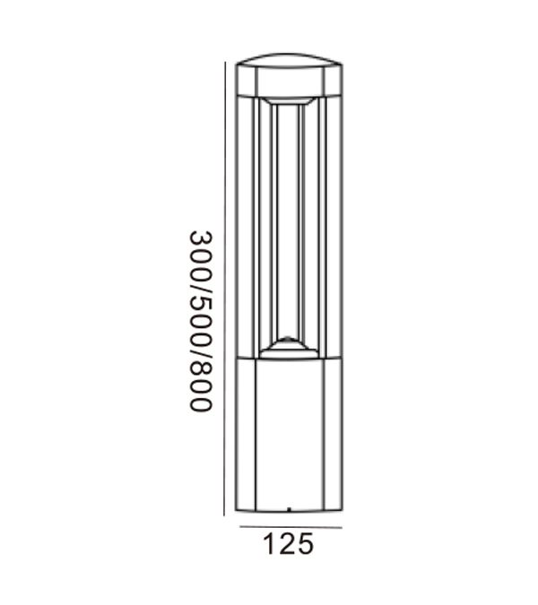 125 Triangle GX53 Lawn Light HR60031-300-GX53 125 Triangle GX53 Lawn Light HR60031-300-GX53