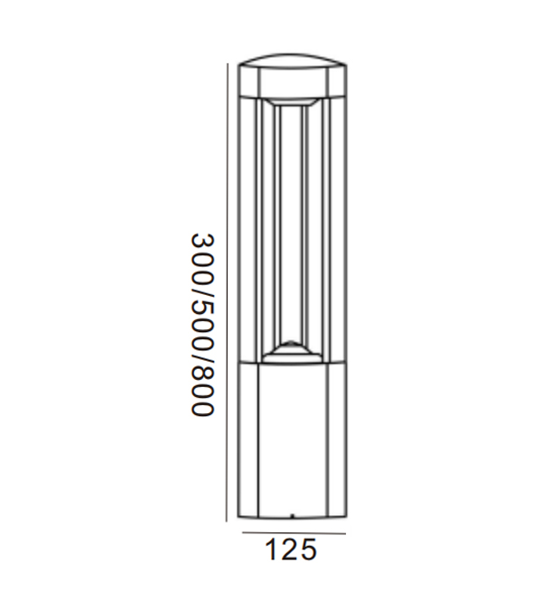 125 Triangle GX53 Lawn Light HR60031-800-GX53 125 Triangle GX53 Lawn Light HR60031-800-GX53