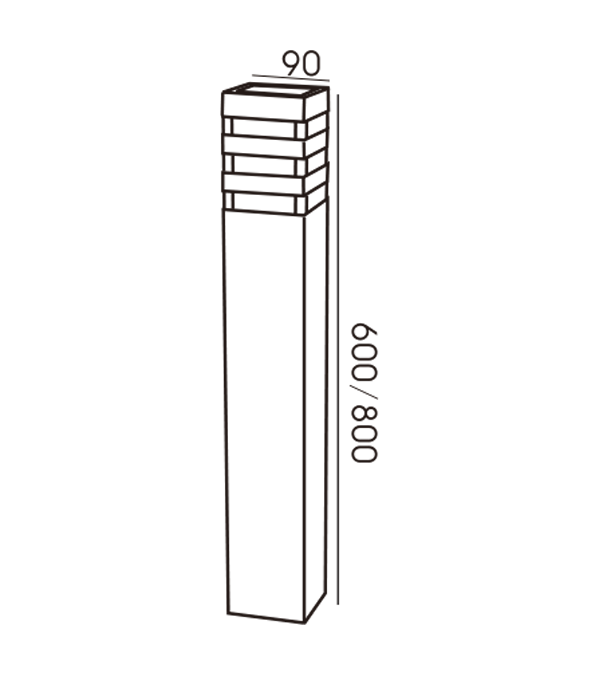 90 Square Three-Layer Transparent Euro Garden Light HR60062-600 90 Square Three-Layer Transparent Euro Garden Light HR60062-600
