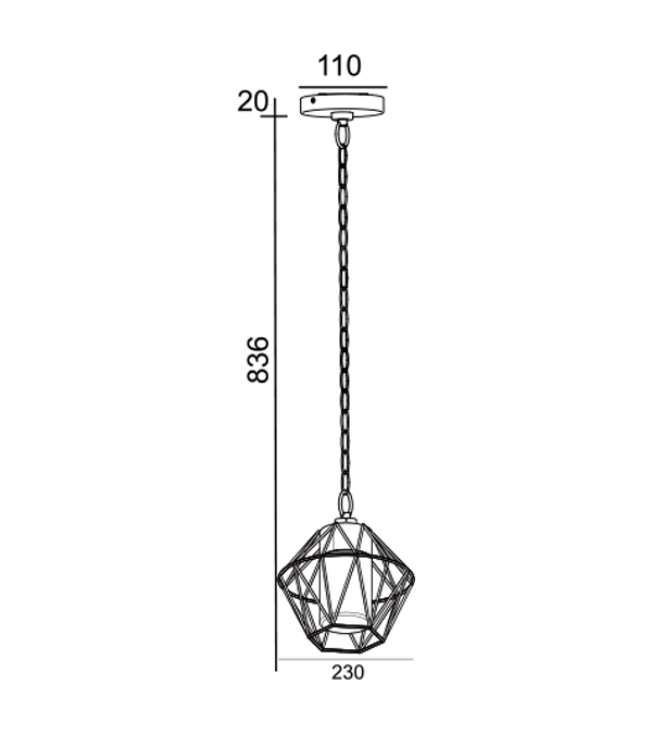 Wire Chandelier HR60502-836 Wire Chandelier HR60502-836