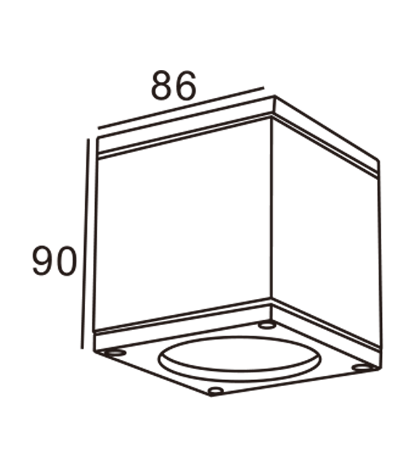 86 GU10 Aluminum Right Angle Ceiling Light HR10202 86 GU10 Aluminum Right Angle Ceiling Light HR10202