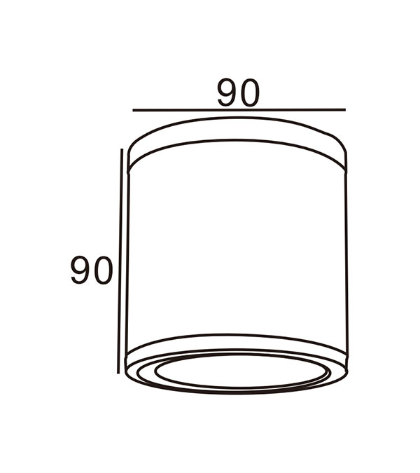 90 GU10 Aluminum Cylinder Ceiling Light HR10201 90 GU10 Aluminum Cylinder Ceiling Light HR10201